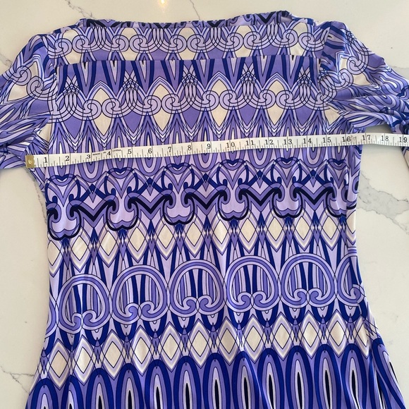 Donna Morgan tunique dress purple white size 4 - Picture 5 of 8